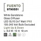 White Sandstone Glass Diffuser LED GU10 2x7 Watt IP65 100-240 Volt Bulb Excluded Light Up & Down L: 8.6 W: 10 H: 18 cm 