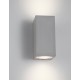 Gray Concrete Glass Diffuser LED GU10 2x7 Watt IP65 100-240 Volt Bulb Excluded Light Up & Down L: 8.6 W: 10 H: 18 cm 
