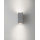 Gray Concrete Glass Diffuser LED GU10 2x7 Watt IP65 100-240 Volt Bulb Excluded Light Up & Down L: 8.6 W: 10 H: 18 cm 