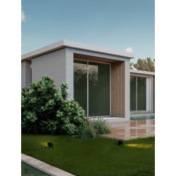 Sandy Black Aluminium LED 13 Watt 220-240 Volt 1160Lm 2700K IP65 D: 8 H: 14 cm 