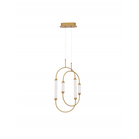 Pendant lamp aluminium & acrylic, LED, 28W 2939LM DIM antique brass D30 H120 