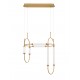 Pendant lamp aluminium & acrylic, LED, 54W 5546LM DIM antique brass L75 W30 H120 