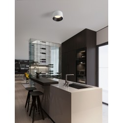 Sandy White & Black Aluminium & Steel LED 24 Watt 220-240Volt 1268Lm 3000K IP20 D: 35 H: 22 cm 