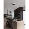 Sandy White & Black Aluminium & Steel LED 24 Watt 220-240Volt 1268Lm 3000K IP20 D: 35 H: 22 cm