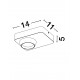 White Aluminium & Steel Fingerprint Resistant Paint LED 9 Watt 220-240 Volt 717Lm 3000K IP20 L: 14 W: 11 H: 5 cm 