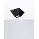 Sandy Black Aluminium & Steel LED 9 Watt 220-240Volt 444Lm 3000K IP20 L: 15 W: 15 H: 6.5 cm 