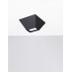Sandy Black Aluminium & Steel LED 9 Watt 220-240Volt 444Lm 3000K IP20 L: 15 W: 15 H: 6.5 cm 