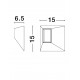 Sandy White Aluminium & Steel LED 9 Watt 220-240Volt 444Lm 3000K IP20 L: 15 W: 15 H: 6.5 cm 