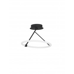 Semi-flush lamp Sand Black 19W Non Dimmable D40 H28 