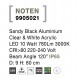 Sandy Black Aluminium Clear & White Acrylic 8 Watt 937Lm 3000K 220-240 Volt IP65 Beam Angle 120 O IP65 D: 9 H: 80 cm 
