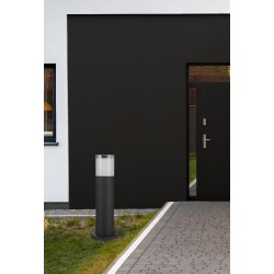 Sandy Black Aluminium Clear & White Acrylic LED 8 Watt 937Lm 3000K 220-240 Volt IP65 Beam Angle 120 O IP65 D: 9 H: 40 cm 