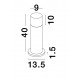 Sandy Black Aluminium Clear & White Acrylic LED 8 Watt 937Lm 3000K 220-240 Volt IP65 Beam Angle 120 O IP65 D: 9 H: 40 cm 