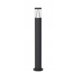 Sandy Black Aluminium Silver Aluminium & Clear Acrylic LED 8 Watt 937Lm 3000K 220-240 Volt Beam Angle 120O IP65 D: 9 H: 83 cm 