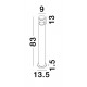 Sandy Black Aluminium Silver Aluminium & Clear Acrylic LED 8 Watt 937Lm 3000K 220-240 Volt Beam Angle 120O IP65 D: 9 H: 83 cm 