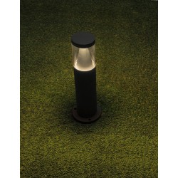Sandy Black Aluminium Silver Aluminium & Clear Acrylic LED 8 Watt 937Lm 3000K 220-240 Volt Beam Angle 120O IP65 D: 9 H: 43 cm 