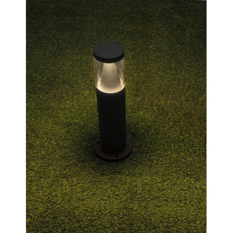 Sandy Black Aluminium Silver Aluminium & Clear Acrylic LED 8 Watt 937Lm 3000K 220-240 Volt Beam Angle 120O IP65 D: 9 H: 43 cm 