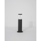 Sandy Black Aluminium Silver Aluminium & Clear Acrylic LED 8 Watt 937Lm 3000K 220-240 Volt Beam Angle 120O IP65 D: 9 H: 43 cm 