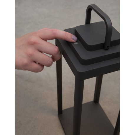 Anthracite Die-Casting Aluminium LED 2 Watt 207Lm 3000K DC 5 Volt Beam Angle 108O IP65 Touch Lamp / Battery / USB Wire L: 14.5 W