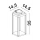 Anthracite Die-Casting Aluminium LED 2 Watt 207Lm 3000K DC 5 Volt Beam Angle 108O IP65 Touch Lamp / Battery / USB Wire L: 14.5 W
