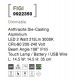 Anthracite Die-Casting Aluminium LED 2 Watt 207Lm 3000K DC 5 Volt Beam Angle 108O IP65 Touch Lamp / Battery / USB Wire L: 14.5 W