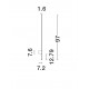 Sandy White Aluminium LED 19Watt 220-240Volt 1668Lm 3000K IP65 D1:1.6 D2:7.6 H:97cm 