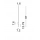 Sandy Black Aluminium LED 19Watt 220-240Volt 1636Lm 3000K IP65 D1:1.6 D2:7.6 H:97cm 