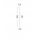 Sandy Black Aluminium LED 20Watt 220-240Volt 1691Lm 3000K IP65 L: 5.2 W: 4.9 H: 104cm 