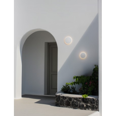 Sandy White Aluminium LED 7Watt 220-240Volt 495Lm 3000K IP65 D:13.5 H:4cm 