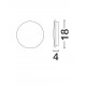 Sandy Black Aluminium LED 9Watt 220-240Volt 476Lm 3000K IP65 D:18 H:4cm 
