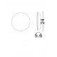Sandy White Aluminium LED 12Watt 220-240Volt 948Lm 3000K IP65 D:24 H:5.6cm 