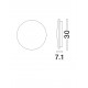 Sandy Black Aluminium LED 16Watt 220-240Volt 1046Lm 3000K IP65 D:30 H:7.1cm 