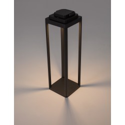 Anthracite Die-Casting Aluminium LED 2 Watt 207Lm 3000K DC 5 Volt Beam Angle 108O IP65 Touch Lamp / Battery / USB Wire L: 14.5 W