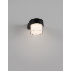 Sandy Black Aluminium ABS Diffuser LED 5 Watt 420Lm 3000K 100-240 Volt 50Hz Beam Angle 104o IP65 Light Down D: 9.5 W: 10.5 H: 8.