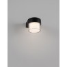 Sandy Black Aluminium ABS Diffuser LED 5 Watt 420Lm 3000K 100-240 Volt 50Hz Beam Angle 104o IP65 Light Down D: 9.5 W: 10.5 H: 8.