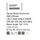 Sandy Black Aluminium ABS Diffuser LED 5 Watt 420Lm 3000K 100-240 Volt 50Hz Beam Angle 104o IP65 Light Down D: 9.5 W: 10.5 H: 8.