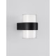 Sandy Black Aluminium ABS Diffuser LED 2x5 Watt 840Lm 3000K 100-240 Volt 50Hz Beam Angle 115o IP65 Light Up & Down D: 9.5 W: 10.