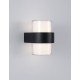 Sandy Black Aluminium ABS Diffuser LED 2x5 Watt 840Lm 3000K 100-240 Volt 50Hz Beam Angle 115o IP65 Light Up & Down D: 9.5 W: 10.