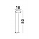 Dark Gray Aluminium Acrylic Diffuser LED 15 Watt 1630Lm 3000K 100-240 Volt Beam Angle 180 O IP54 D: 18 W: 18 H: 80 cm 