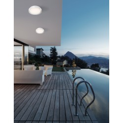 Sandy White Aluminium Acrylic Diffuser LED 20 Watt 1550Lm 3000K 100-240 Volt 50Hz Beam Angle 92o IP65 D: 27 H: 7 cm 