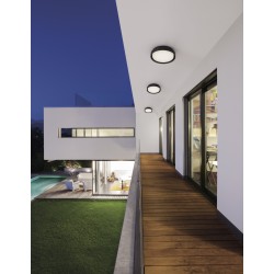 Sandy Black Aluminium Acrylic Diffuser LED 20 Watt 1550Lm 3000K 100-240 Volt 50Hz Beam Angle 92o IP65 D: 27 H: 7 cm 