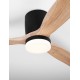 Sandy Black Metal & Acrylic Natural Wood Color Blades LED 18 Watt 2190Lm 220-240Volt IP20 3000-4000-6500K 40Watt Rated Power 