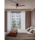 Sandy Black Metal Base & Dark Wood Color Blades 40 Watt Fan Rated Power & 6 Speeds 220-240Volt IP20 With No Light With Remot