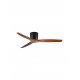 Sandy Black Metal Base & Dark Wood Color Blades 40 Watt Fan Rated Power & 6 Speeds 220-240Volt IP20 With No Light With Remot