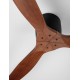Sandy Black Metal Base & Dark Wood Color Blades 40 Watt Fan Rated Power & 6 Speeds 220-240Volt IP20 With No Light With Remot