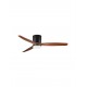 Sandy Black Metal & Acrylic Dark Wood Color Blades LED 18 Watt 2190Lm 220-240Volt IP20 3000-4000-6500K 40Watt Rated Power & 6