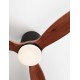 Sandy Black Metal & Acrylic Dark Wood Color Blades LED 18 Watt 2190Lm 220-240Volt IP20 3000-4000-6500K 40Watt Rated Power & 6