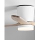 Sandy White Metal & Acrylic Natural Wood Color Blades LED 18 Watt 2190Lm 220-240Volt IP20 3000-4000-6500K 40Watt Rated Power 