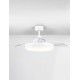 Matt White Metal & Abs LED 36 Watt 4100Lm 220-240Volt IP20 3000-4000-6500K 40Watt Rated Power & 6 Speeds With Remote Control 