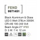 Black Aluminium & Glass LED 5 Watt 378Lm 3000K 100-240 Volt Beam Angle 21O IP65 D: 5 W: 7 H: 12 cm 