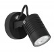 Black Aluminium & Glass LED 10 Watt 742Lm 3000K 100-240 Volt Beam Angle 24O IP65 D: 6.5 W: 9 H: 15 cm 